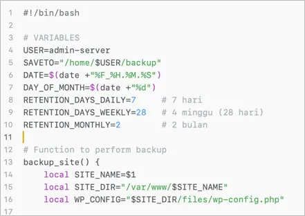 Server Backup Configuration